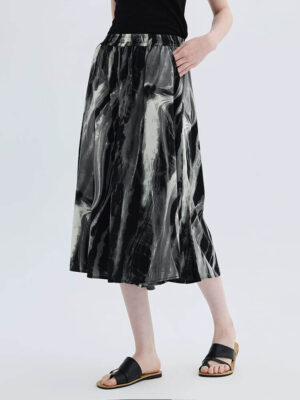 Ombré Ink Wash Wide-Leg Dress Pants