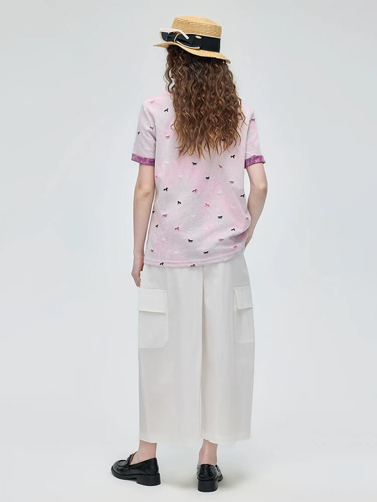Embroidered Pony Tie-Dye Tee - Image 4